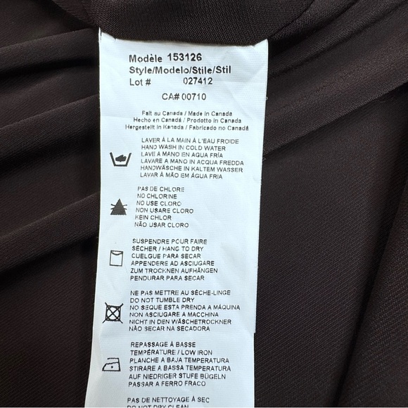 Joseph Ribkoff Square Neck Sleeveless Tunic Side Slits Mocha Brown US 12 - Picture 6 of 8